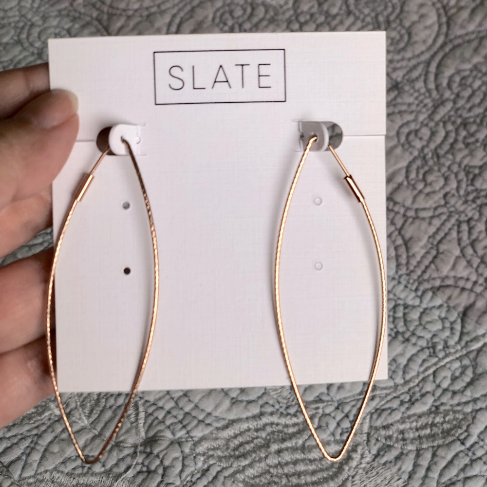 *New* Rose gold Slate earrings